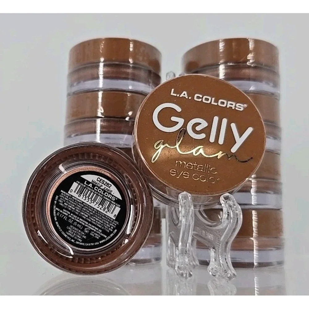 10 Pack‎ of L.A. COLORS Glitzy Girl Gelly Glam Metallic Eye Color - Eyeshadow